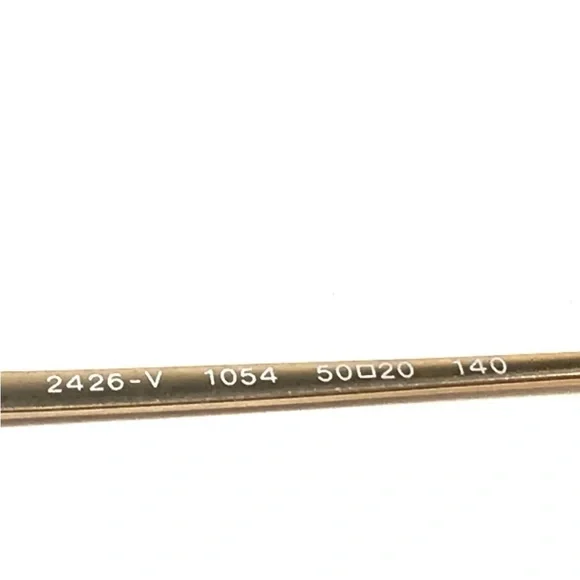 Persol Eyeglasses Frames 2426-V 1054 Gold Round Full Rim 50-20-140 - Picture 10 of 11